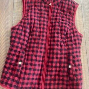 Croft + Barrow Outerwear Buffalo Check Vest